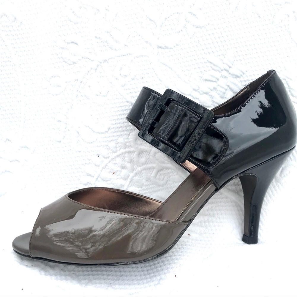 ISOLA NWOT Black and Brown Patent heels 👠